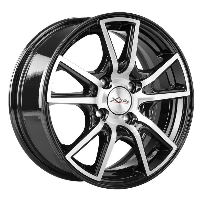 Литой диск Xtrike X-104 6,0x14 4x100 DIA67,1  ET38  BK/FP