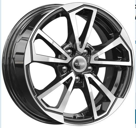 Литой диск iFree КС1005 6x15 5x100 DIA57,1  ET38  Чёрный глянцевый с полированной лицевой частью