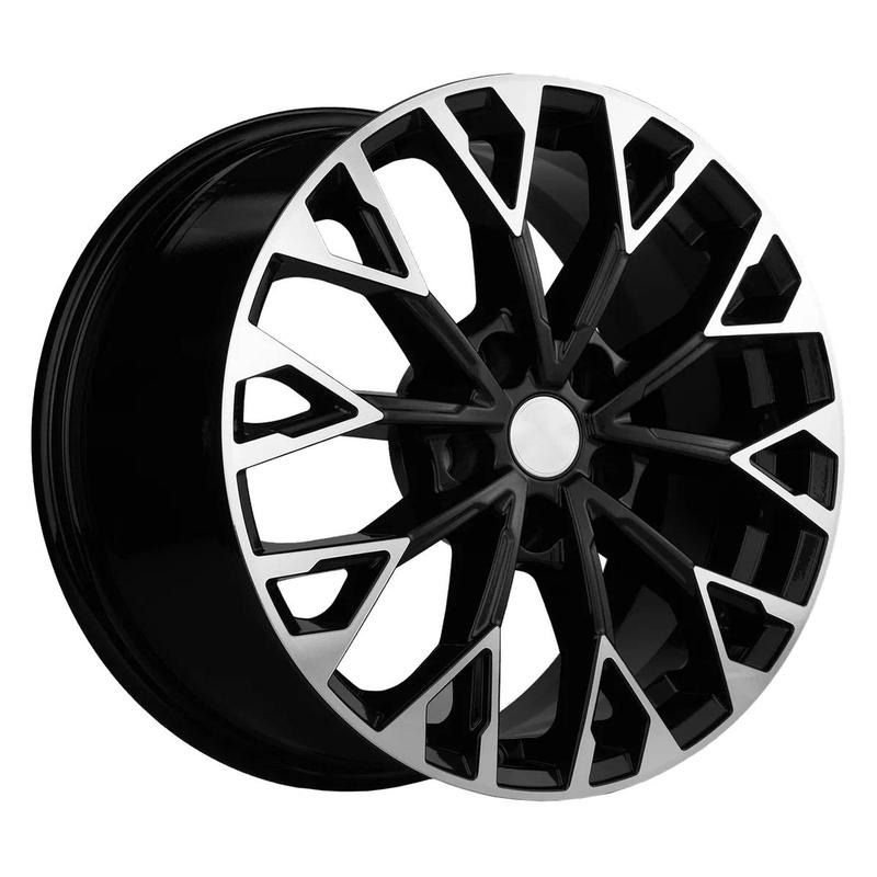 Литой диск Carwel Ганг-ab 1718 (Atlas) 7x17 5x114.3 DIA60.1  ET45  ABT / Черный с алмазной проточкой