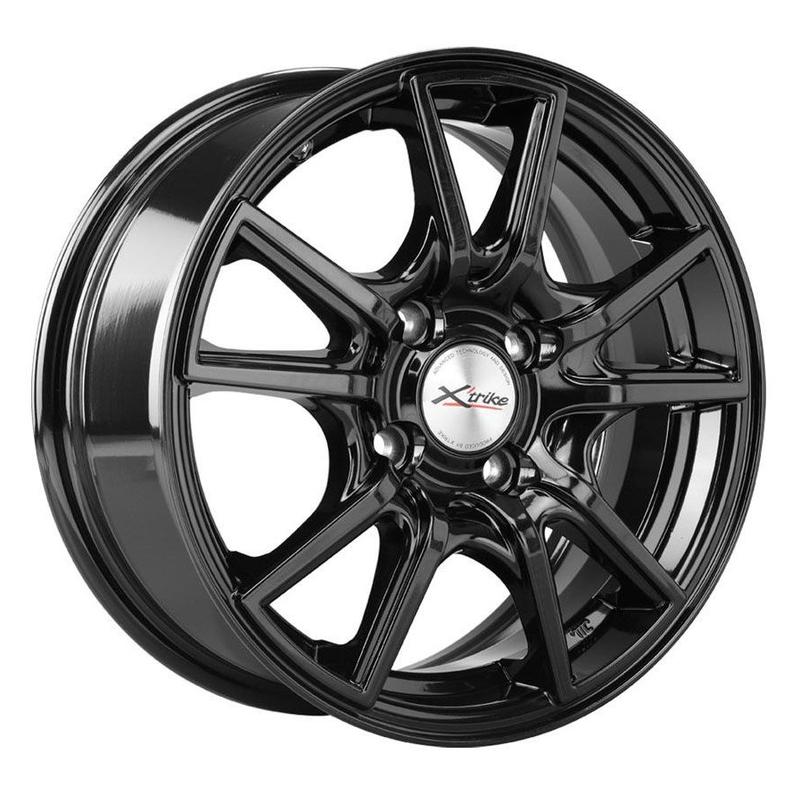 Литой диск X'trike X-104-bk 6x14 4x100 DIA67.1  ET38  BK / Чёрный глянцевый