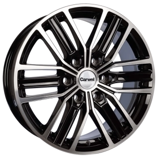 Литой диск Carwel Джирим-ab 218 7.5x18 6x139.7 DIA106.1  ET30  AB / Черный с алмазной проточкой