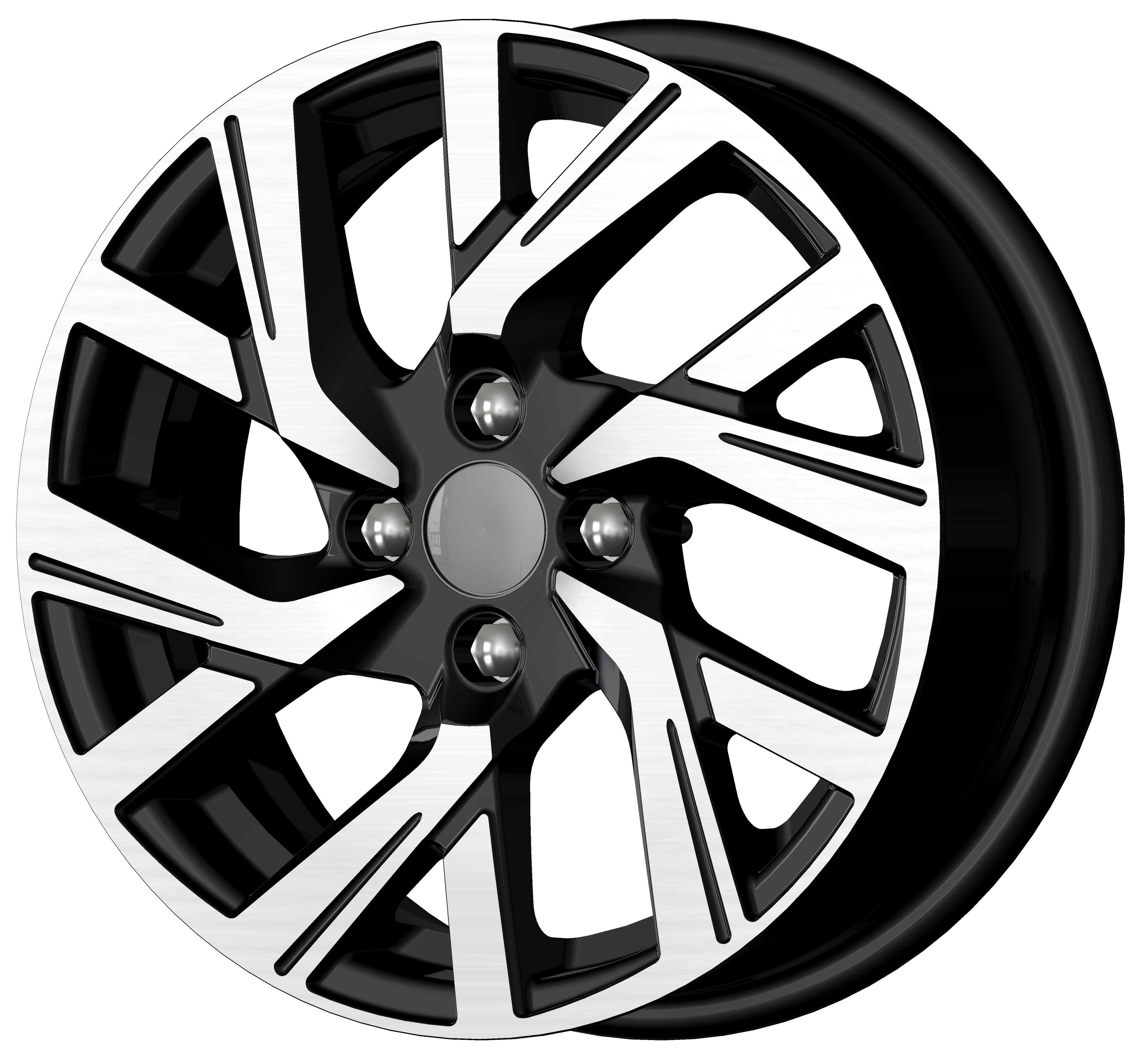 Литой диск iFree КС1030 6x15 4x100 DIA60,1  ET37  Чёрный глянцевый с полированной лицевой частью