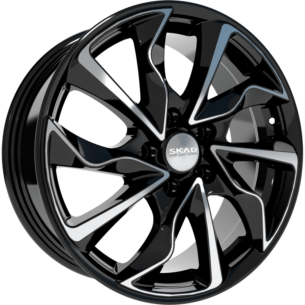 Литой диск Skad Marseille-mb 7x17 5x108 DIA63,35  ET45  Чёрный с алмазной проточкой