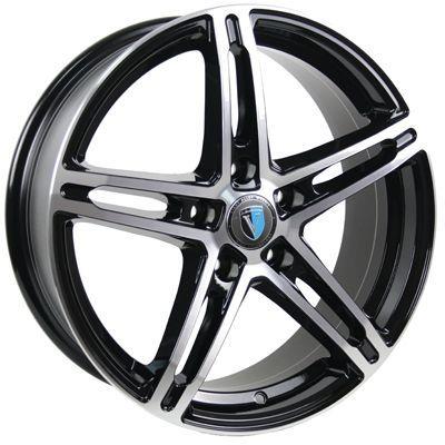 Литой диск Venti 1518 V 6x15 4x100 DIA60,1  ET40  Черный с алмазной проточкой