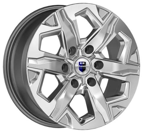 Литой диск K&K Тейт 7,50x17 6x139.7 DIA75,1  ET42  Серый тёмный глянцевый