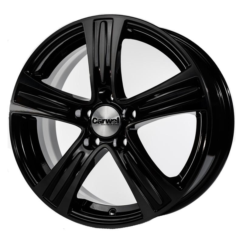 Литой диск Carwel Лямбда-bk 109 6x15 5x114.3 DIA66.1  ET40  BK / Чёрный глянцевый