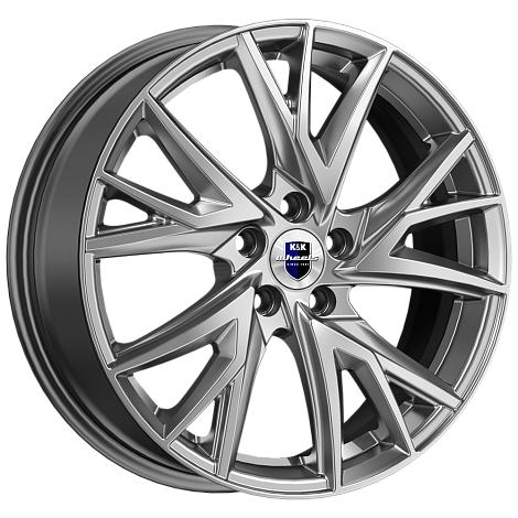 Литой диск K&K Кайлас 6,50x18 5x108 DIA65,1  ET43  Серый тёмный глянцевый