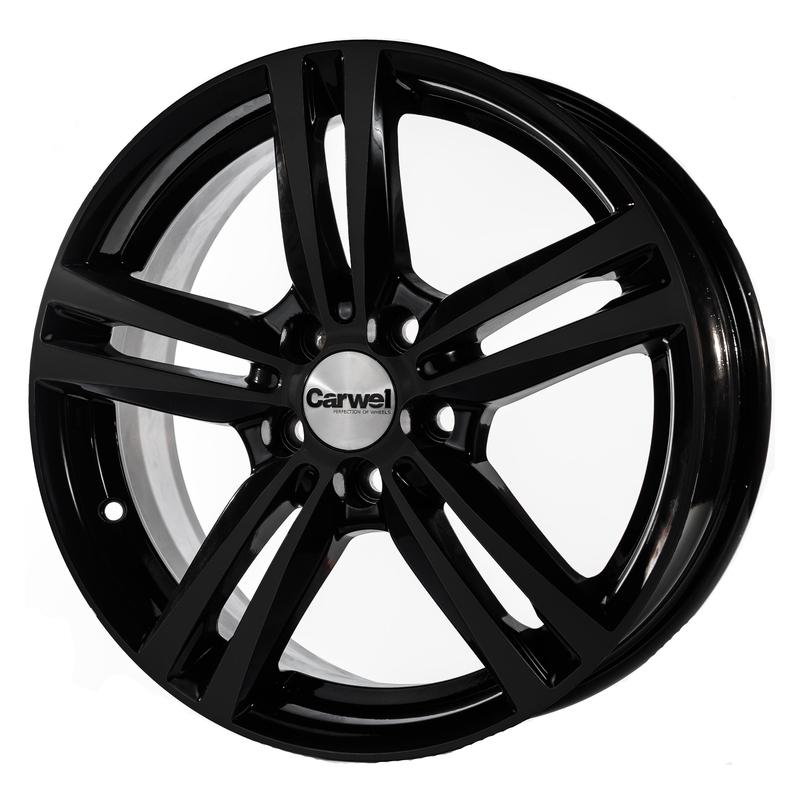 Литой диск Carwel Амур-bk 248 (Polo 6) 6x15 5x100 DIA57.1  ET40  BK / Чёрный глянцевый