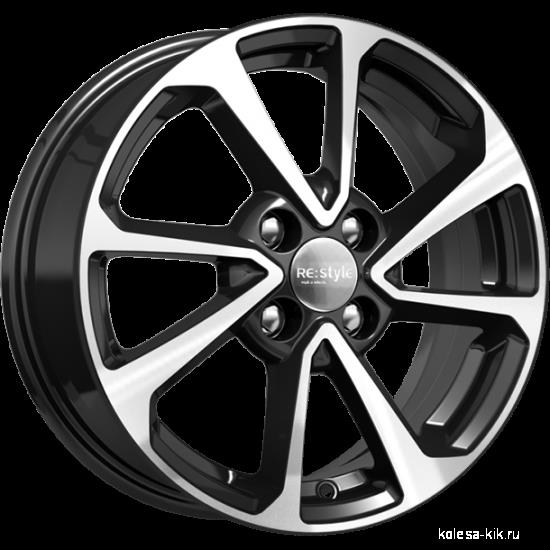 Литой диск iFree КС861 6x15 4x100 DIA60,1  ET50  Чёрный глянцевый с полированной лицевой частью