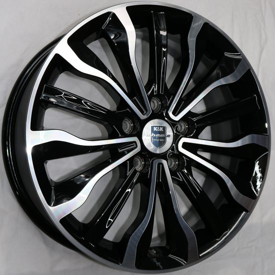 Литой диск K&K KC756 Атакама 6.5x17 5x112 DIA66.6  ET43  алмаз чёрный / Чёрный с алмазной проточкой