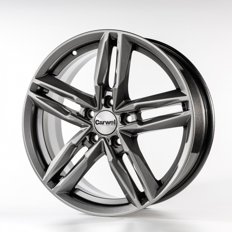 Литой диск Carwel Малык 140 7.5x18 5x108 DIA60.1  ET47  SB / Насыщенный серебристый металлик