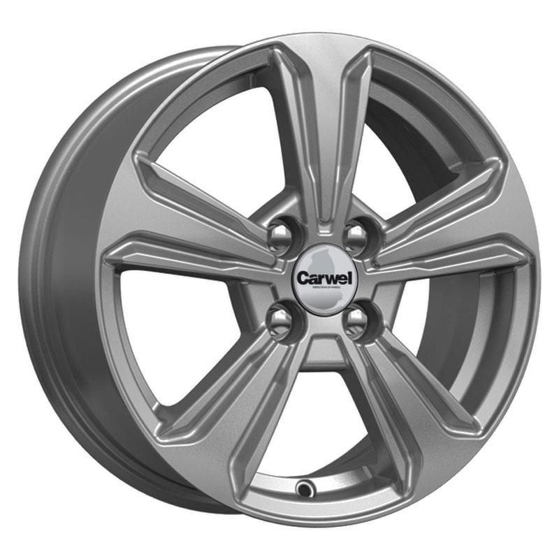 Литой диск Carwel Сириус 111 6x15 4x100 DIA54.1  ET46  SB / Насыщенный серебристый металлик