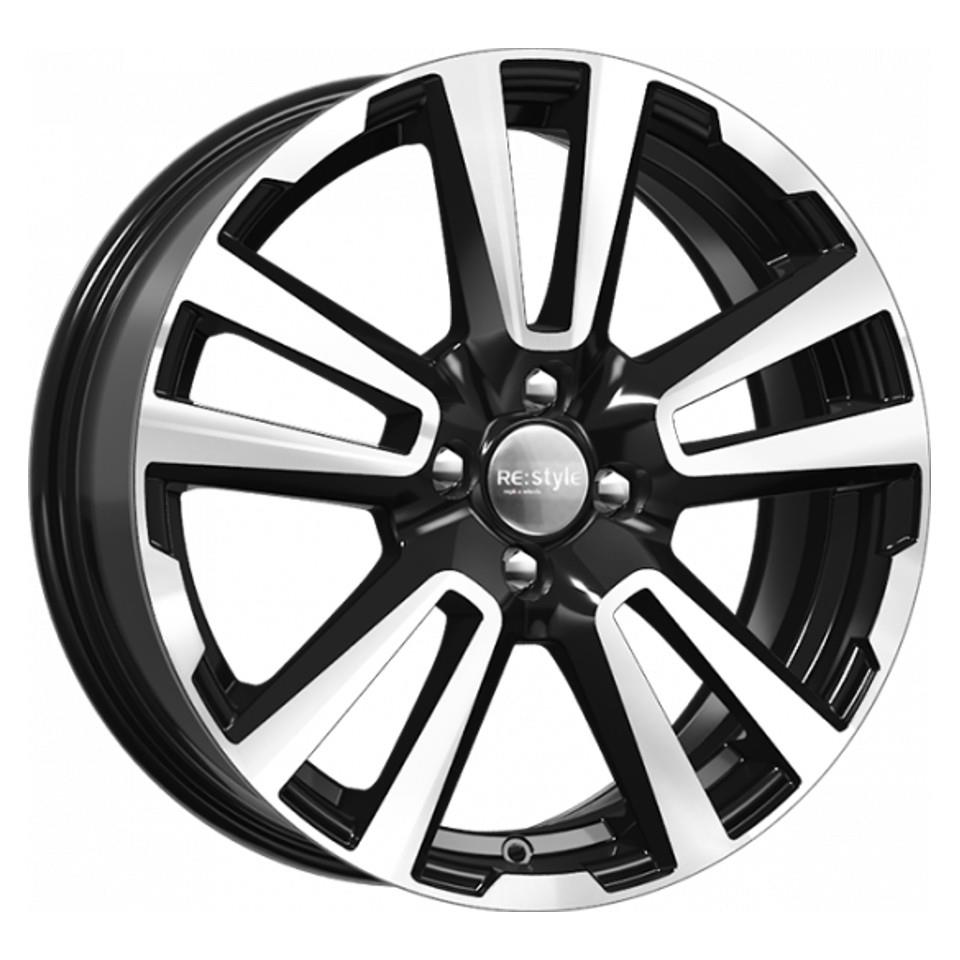 Литой диск iFree КС874 6,50x17 4x100 DIA60,1  ET41  Чёрный глянцевый с полированной лицевой частью