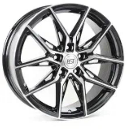 Литой диск RST R146 6,5x16 5x112 DIA57,1  ET45  BD (Black Diamond) / Чёрный глянцевый с алмазной проточкой