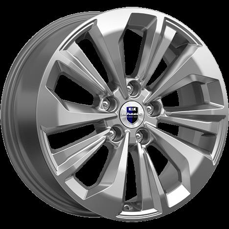 Литой диск K&K Авиор 7x17 5x108 DIA63,35  ET50  Серый тёмный глянцевый