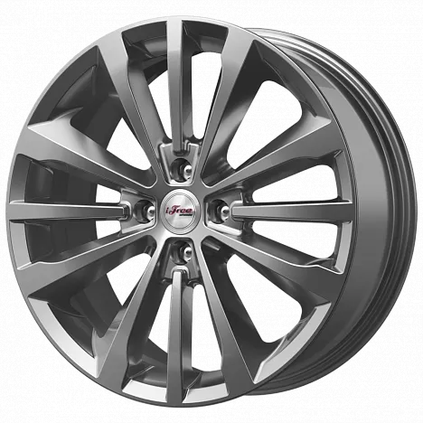 Литой диск iFree KC912-hw Андерсен 7x17 4x100 DIA60.1  ET43  Хай вэй / Графитовый