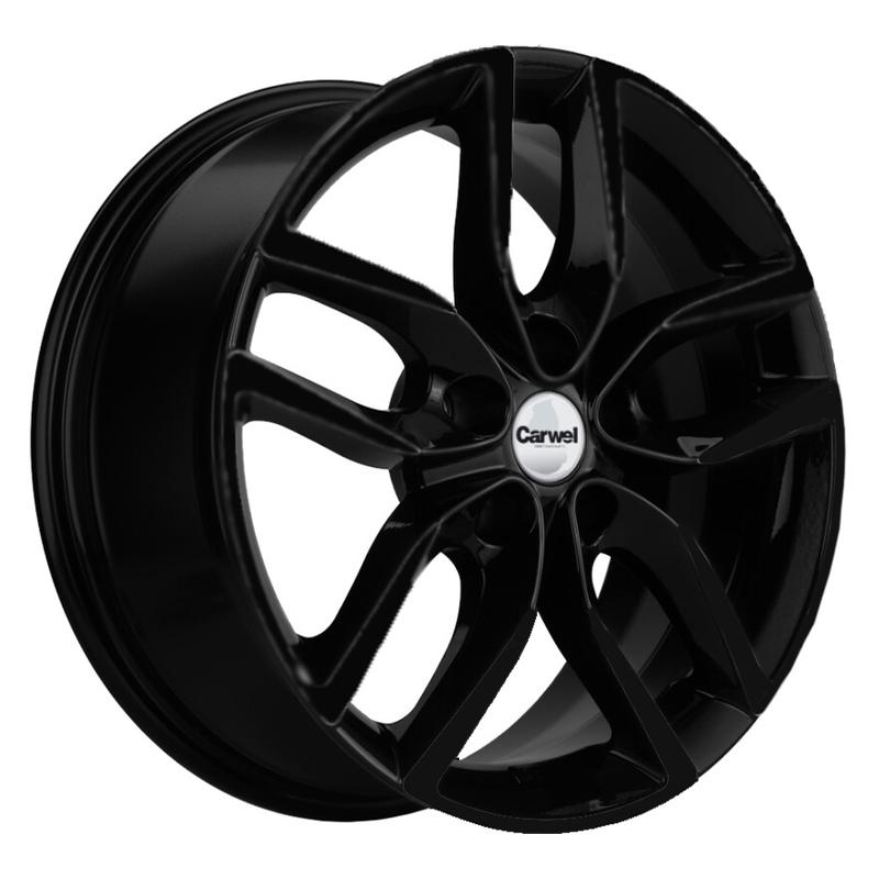 Литой диск Carwel Кутыр-bl 1708 (HAVAL F7x) 6.5x17 5x114.3 DIA64.1  ET40  BL / Чёрный