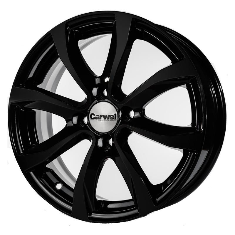 Литой диск Carwel Омикрон-bk 110 6x15 4x100 DIA60.1  ET50  BK / Чёрный глянцевый