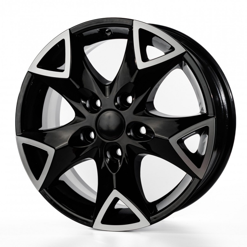 Литой диск Carwel Конго-ab 1615 (Mercedes-Benz V-Class) 6.5x16 5x112 DIA66.6  ET50  ABT / Черный с алмазной проточкой