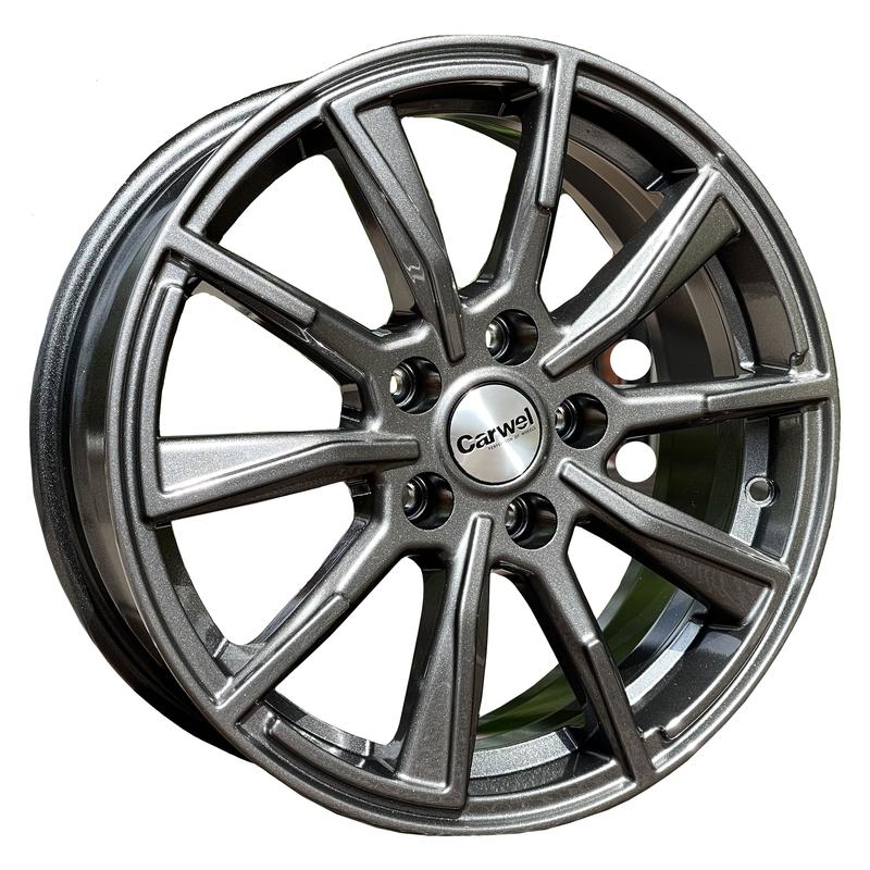 Литой диск Carwel Лабаз-gm 6.5x16 5x105 DIA56.6  ET38  GR / Графитовый металлик