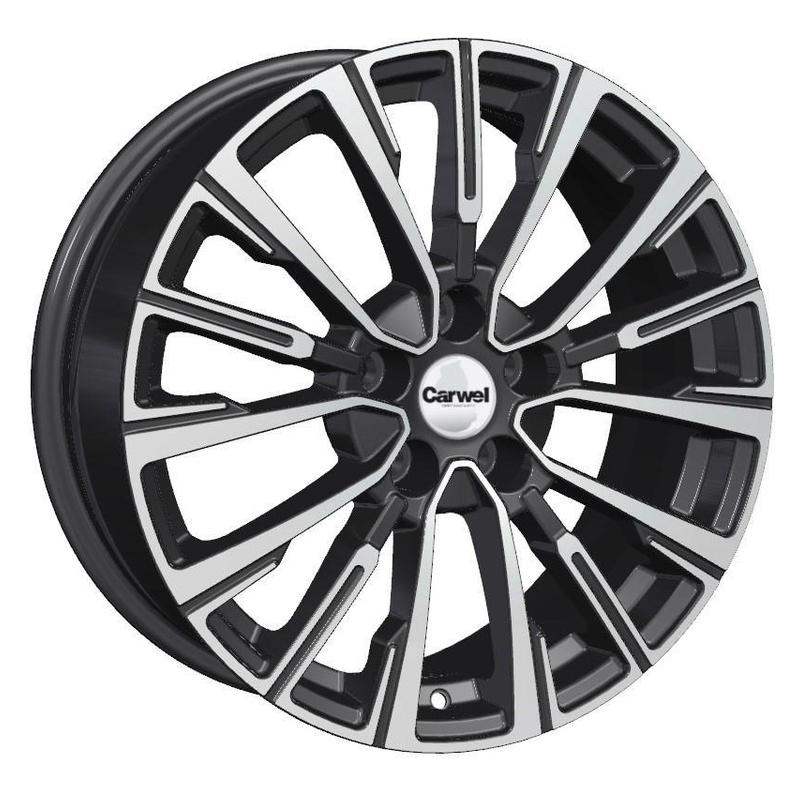 Литой диск Carwel Базан-ab 1720 7x17 5x114.3 DIA57.1  ET40  ABT / Черный с алмазной проточкой