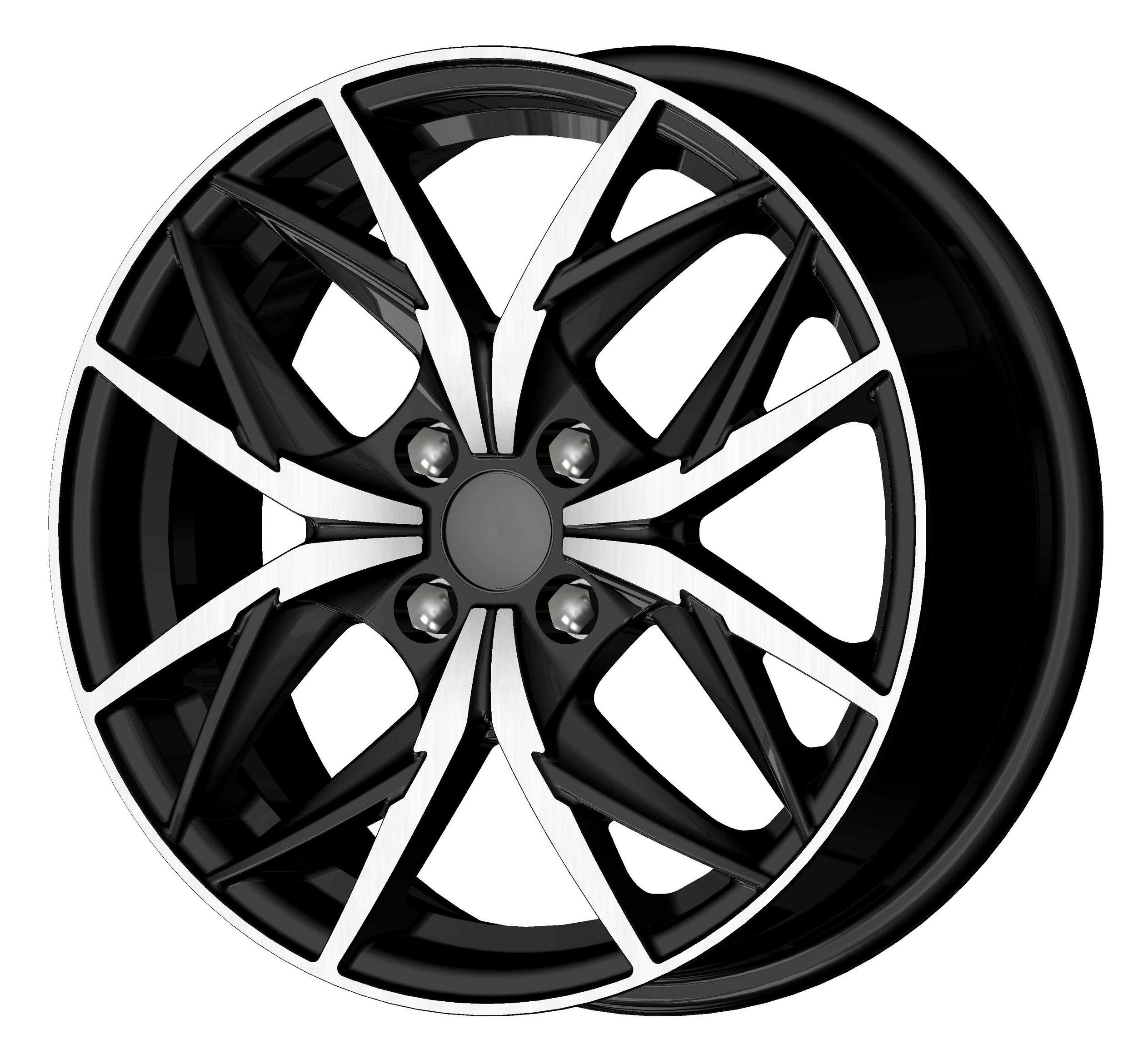 Литой диск Skad Асти 6,50x16 4x100 DIA60,1  ET37  Чёрный глянцевый с полированной лицевой частью