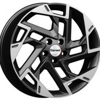Литой диск Carwel Кедон-ab 270 (Tugella) 7.5x19 5x108 DIA63.35  ET46  AB / Черный с алмазной проточкой