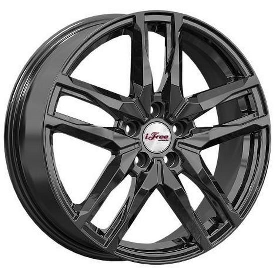 Литой диск iFree KC1075-bk Бомбей (Forthing T5 EVO) 6.5x18 5x114.3 DIA60.1  ET50  BK / Чёрный глянцевый