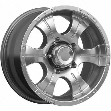 Литой диск K&K Байконур Джип-рейд 8x16 5x139.7 DIA110,1  ET-15  Серый тёмный глянцевый