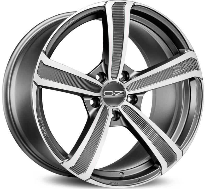 Литой диск OZ Montecarlo HLT 9,50x20 5x112 DIA79  ET52  Серый тёмный матовый с полированной лицевой частью