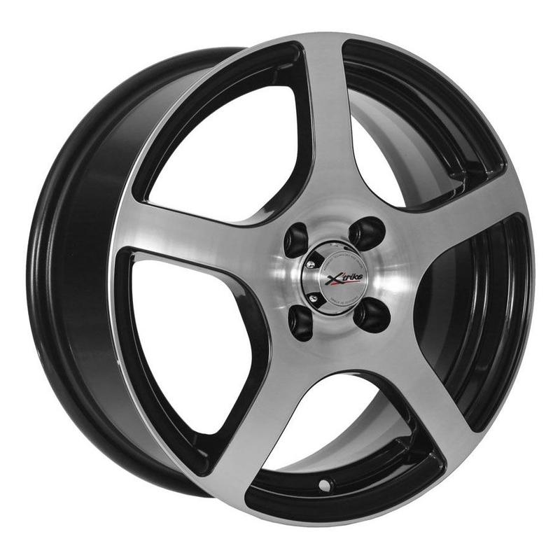 Литой диск X'trike X-118-mb 6x15 4x100 DIA67.1  ET45  BK/FP / Чёрный с алмазной проточкой