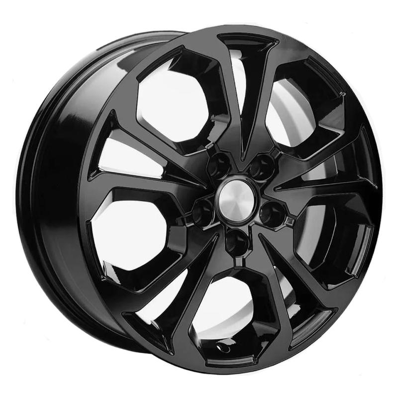 Литой диск Carwel Ванда-bk 242 (Arkana) 6.5x17 5x114.3 DIA66.1  ET50  BK / Чёрный глянцевый
