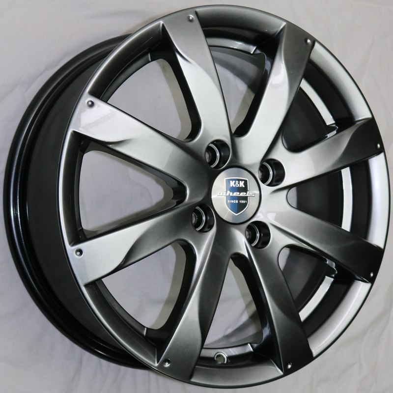 Литой диск K&K KC617-dpl Джемини 6x15 4x114.3 DIA67.1  ET40  дарк платинум / Тёмно-графитовый