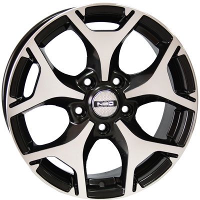 Литой диск NEO 753 7x17 5x108 DIA63,4  ET48  Чёрный с полированным ободом