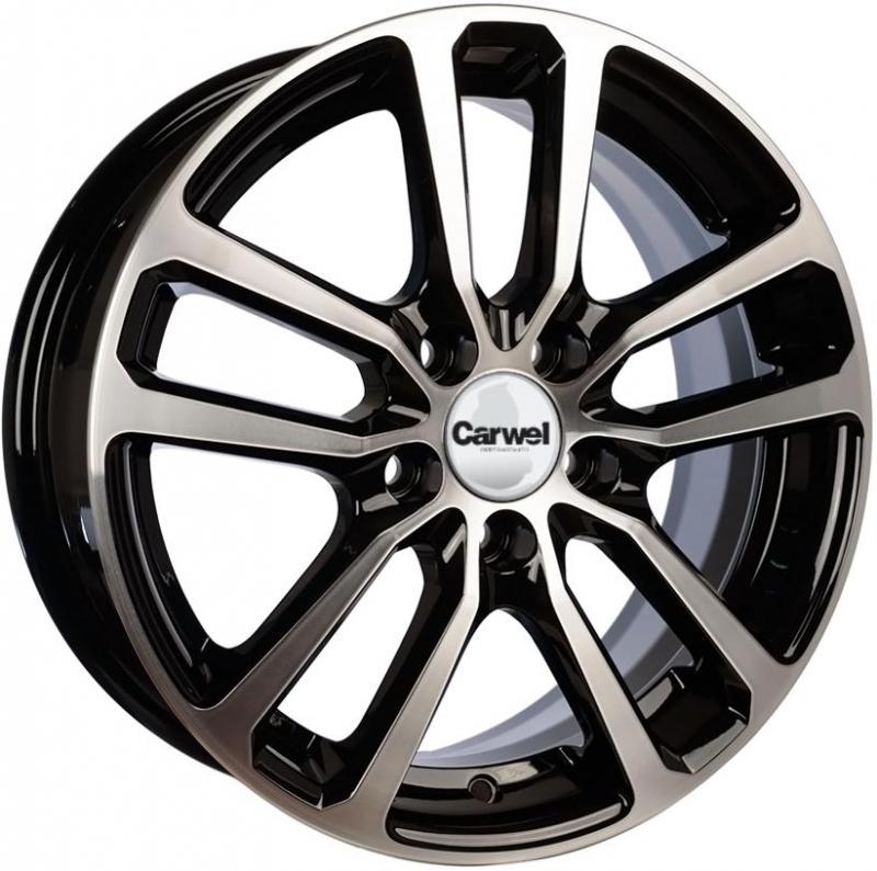 Литой диск Geely Emgrand-ab (Донты 209 AB) 6x15 5x114.3 DIA54.1  ET38  AB / Черный с алмазной проточкой