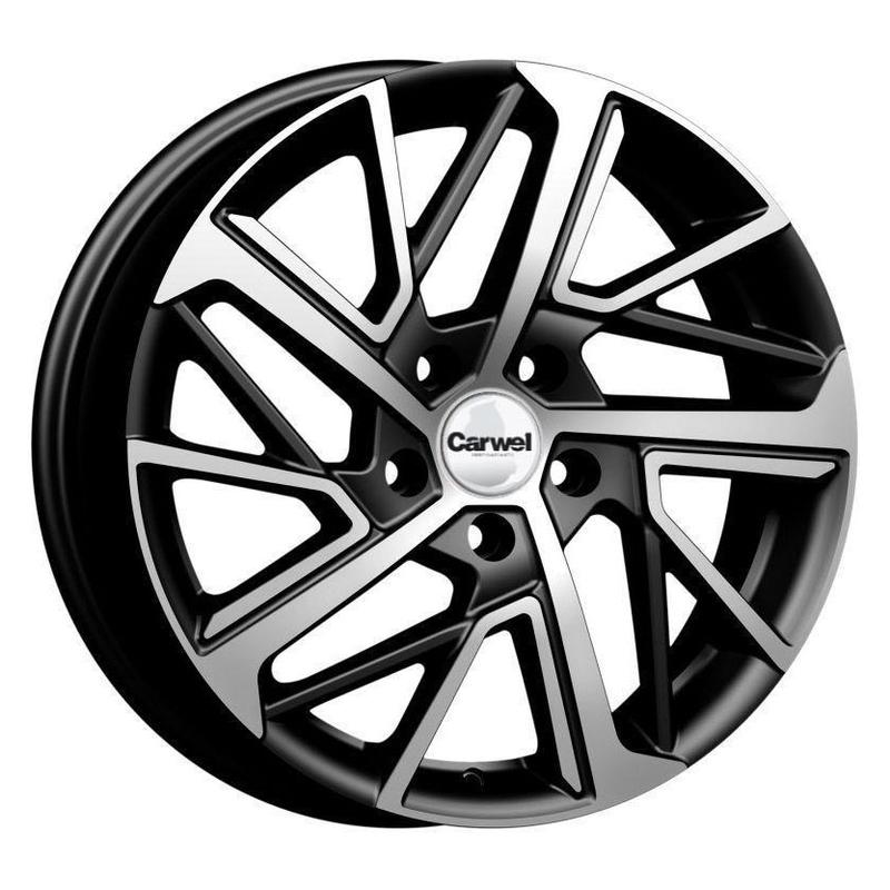 Литой диск Carwel Мадон-ab 267 6.5x17 5x114.3 DIA54.1  ET45  AB / Черный с алмазной проточкой