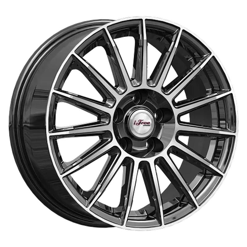 Литой диск iFree KC1052-mb Азур 6.5x16 5x105 DIA56.6  ET38  Блэк Джек / Чёрный с алмазной проточкой