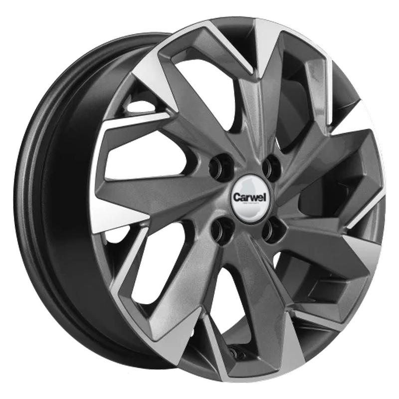 Литой диск Carwel Ильмень-ag 1508 (Vesta) 6x15 4x100 DIA60.1  ET50  AGR / Графитовый с алмазной проточкой