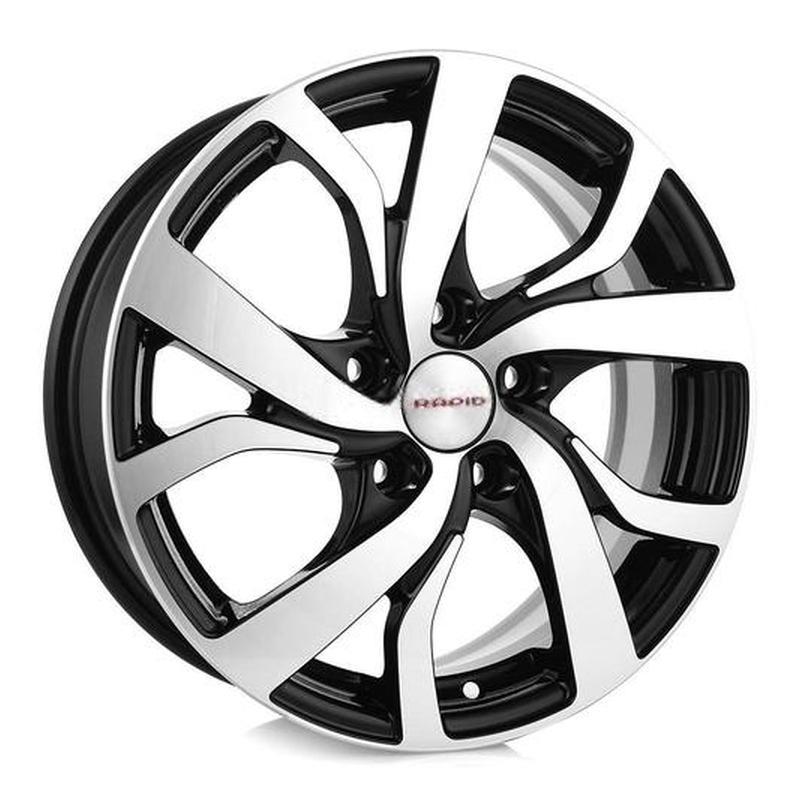 Литой диск K&K Палермо 6,50x16 5x105 DIA56,6  ET38  Чёрный глянцевый с полированной лицевой частью