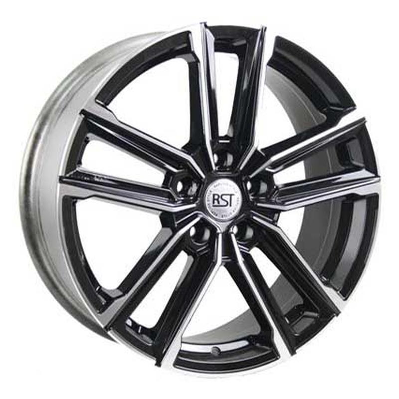 Литой диск RST R078 7x18 5x114.3 DIA60,1  ET35  Черный с полировкой