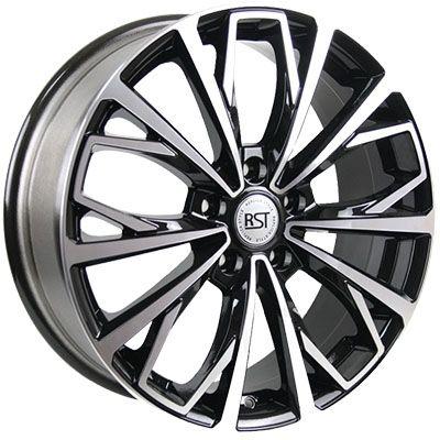 Литой диск RST R038 7x18 5x108 DIA65,1  ET36  Чёрный с полированной лицевой частью