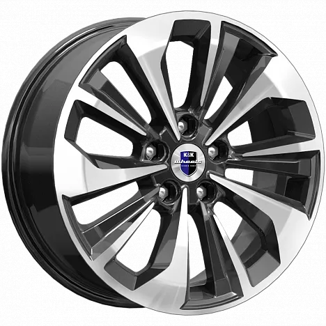 Литой диск K&K KC936-mb Авиор 7x17 5x114.3 DIA67.1  ET35  алмаз чёрный / Чёрный с алмазной проточкой