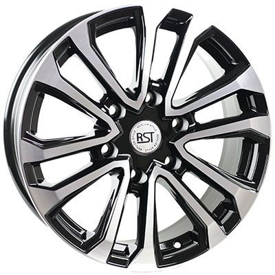 Литой диск RST R117 (Prado) 7,50x17 6x139.7 DIA106,1  ET25  Чёрный с полированным ободом