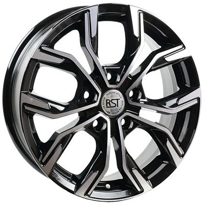 Литой диск RST R106 (Kia Ceed, Hyndai l30) 6,50x16 5x114.3 DIA67,1  ET50  Черный глянцевый с проточкой