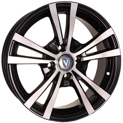 Литой диск Venti 1404 5,50x14 4x98 DIA58,6  ET35  Чёрный с полированным ободом