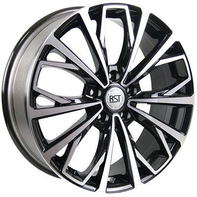 Литой диск RST R038 7x18 5x108 DIA65,1  ET36  Чёрный с полированной лицевой частью