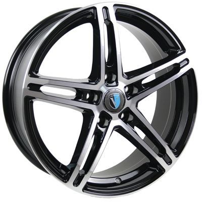 Литой диск Venti 1618 6,50x16 5x114.3 DIA60,1  ET33  Чёрный с полированной лицевой частью