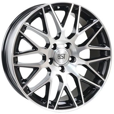 Литой диск RST R158 (Exeed) 8x18 5x108 DIA65,1  ET33  Чёрный с полированным ободом
