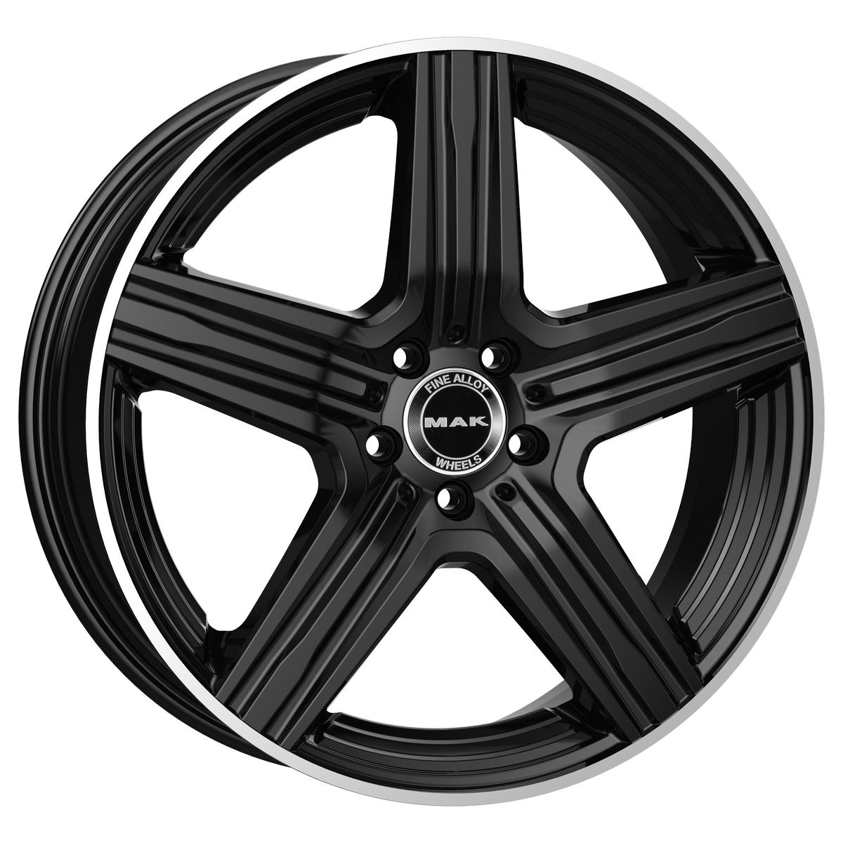 Литой диск MAK Lewis 9,0x18 5x112 DIA66,6  ET30  Gloss Black Mirror Ring