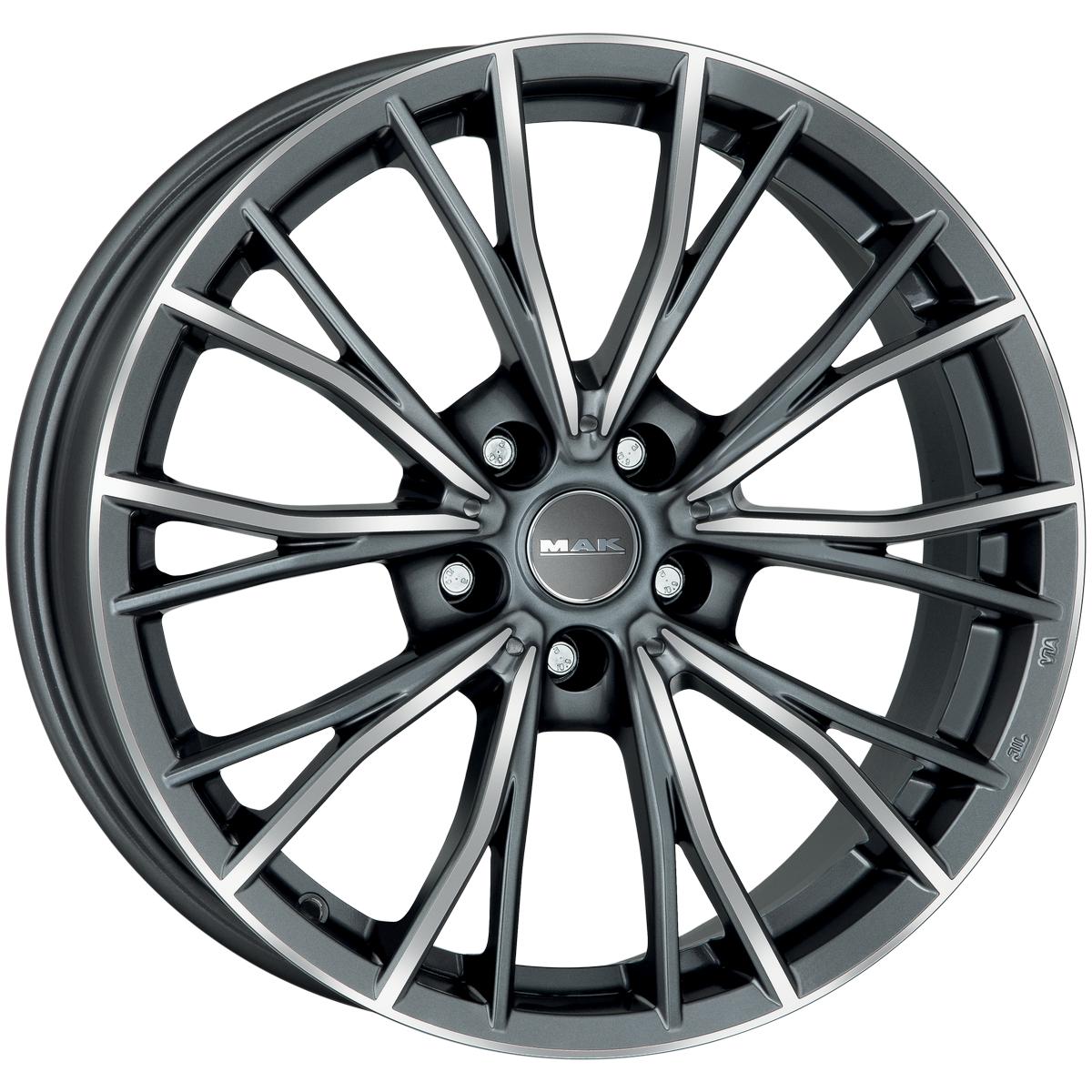 Литой диск MAK Mark 8,0x17 5x120 DIA72,6  ET43  Gun Met-Mirror Face